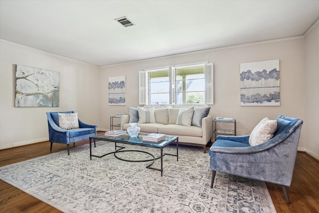 6249 Piping Rock Ln, Houston, TX 77057 - living room with crown molding and wood finished floors