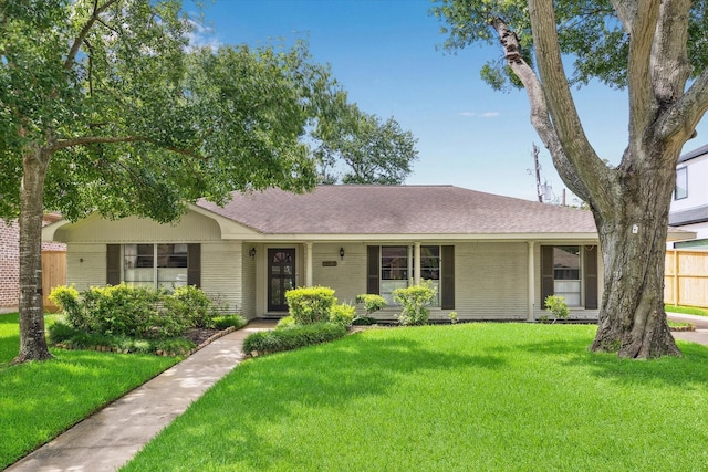 6249 Piping Rock Ln, Houston, TX 77057 - ranch-style home with a shingled roof and brick siding
