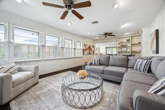 6249 Piping Rock Ln, Houston, TX 77057 - living room with ceiling fan