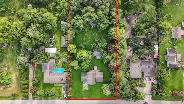 13922 Ambrose St, Houston, TX 77045 - aerial view of property's location with property parcel outlined