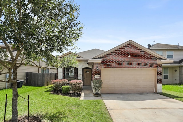 23753 Briar Tree Dr, Porter, TX 77365 - view of front of house with brick siding, an attached garage, and driveway