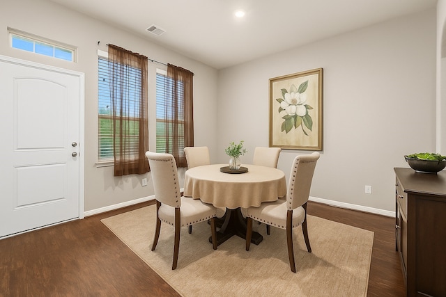 9422 Cimarroncito Ln, Humble, TX 77396 - dining room with baseboards and wood finished floors
