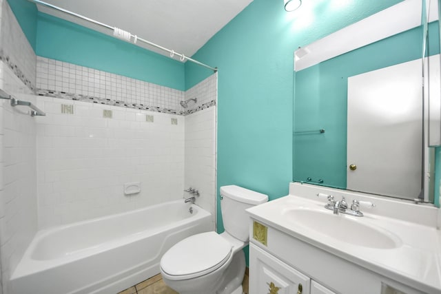 6102 S Briar Bayou Dr, Houston, TX 77072 - full bathroom with washtub / shower combination and vanity