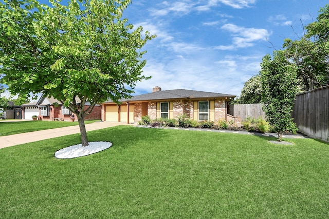 6102 S Briar Bayou Dr, Houston, TX 77072 - single story home featuring an attached garage, brick siding, driveway, and a chimney