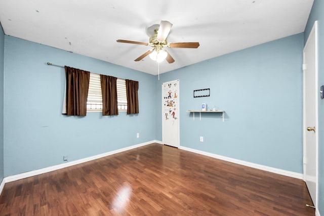 6102 S Briar Bayou Dr, Houston, TX 77072 - unfurnished room with a ceiling fan and wood finished floors
