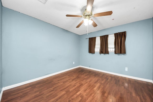 6102 S Briar Bayou Dr, Houston, TX 77072 - unfurnished room featuring dark wood-style floors and a ceiling fan