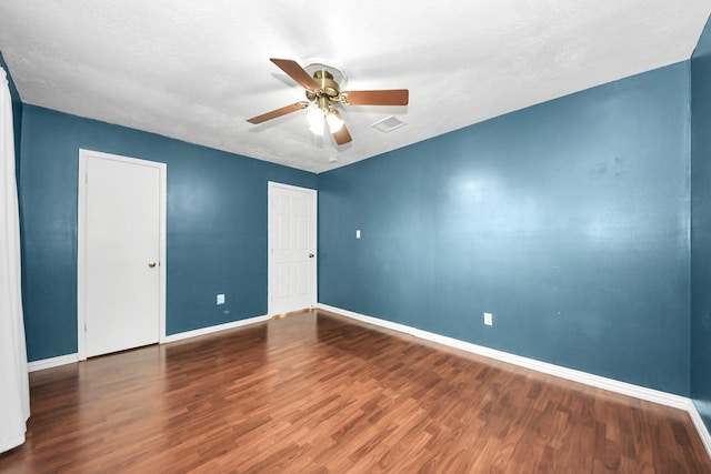 6102 S Briar Bayou Dr, Houston, TX 77072 - spare room with wood finished floors and a ceiling fan