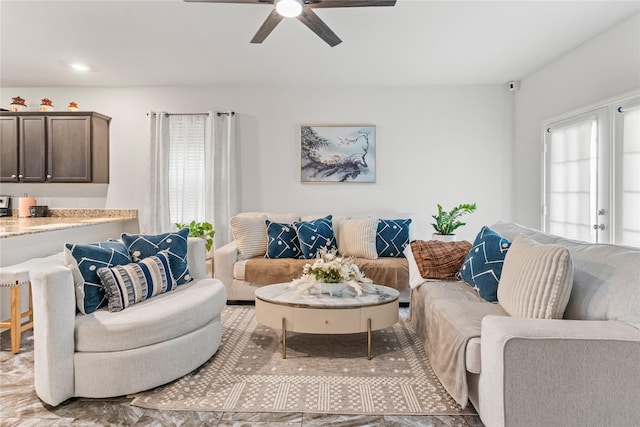 10731 Spring Brook Pass Dr, Humble, TX 77396 - living area with ceiling fan