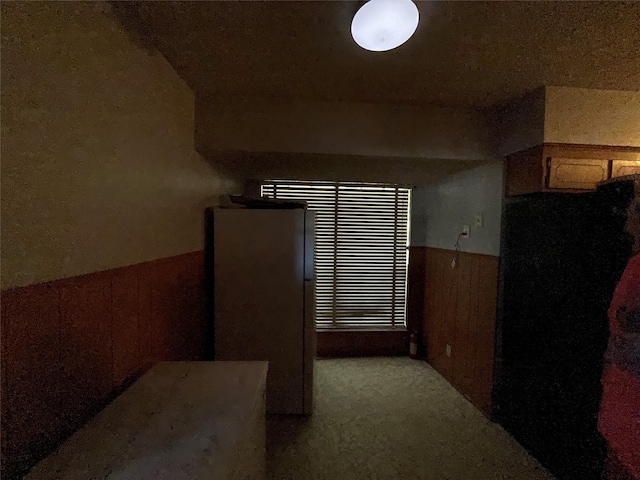 1901 Greenbrook Pkwy, Austin, TX 78723 - hall with a wainscoted wall and wooden walls