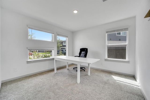 3330 Dagostino Creek Dr, Katy, TX 77494 - carpeted office featuring baseboards and recessed lighting