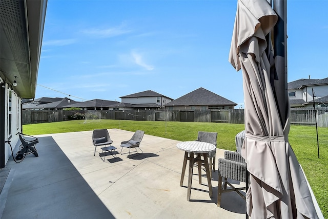 3330 Dagostino Creek Dr, Katy, TX 77494 - fenced backyard featuring a patio and a residential view