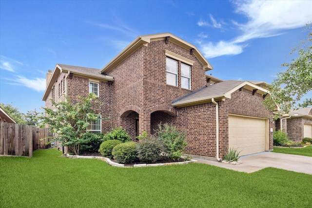 20838 Morgan Knoll Ln, Katy, TX 77449 - traditional-style home featuring brick siding, an attached garage, and concrete driveway