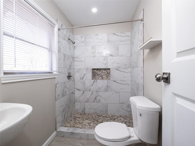 3215 Soway St, Houston, TX 77080 - full bath featuring toilet and a tile shower
