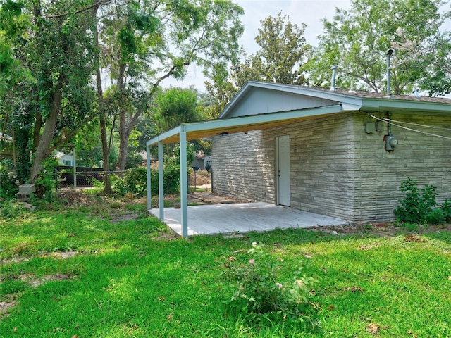 3215 Soway St, Houston, TX 77080 - exterior space featuring stone siding and a patio area