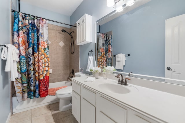 32210 Mink Creek Ct, Magnolia, TX 77355 - full bath with vanity, shower / bath combination with curtain, and tile patterned floors
