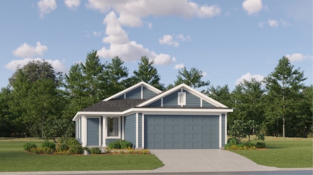 12403 Lady Slipper Rd, Houston, TX 77038 - view of front of home with driveway, a front yard, and a garage