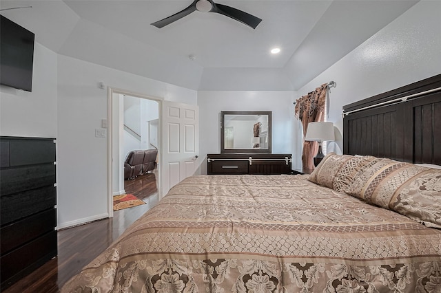 14212 Rocky Briar Ln, Rosharon, TX 77583 - bedroom featuring wood finished floors, a ceiling fan, and recessed lighting