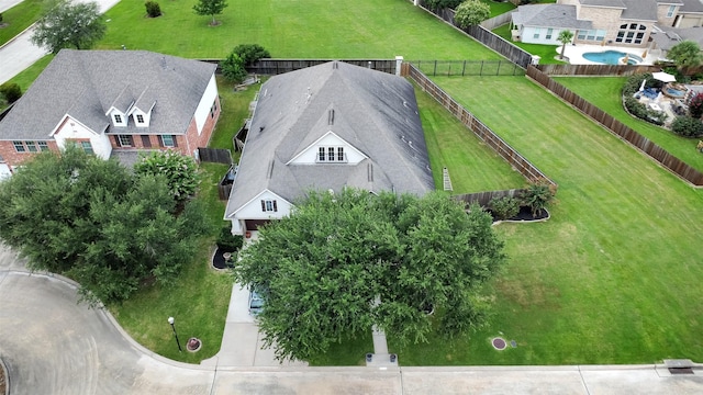 5702 Silverthorn Glen Dr, Spring, TX 77379 - aerial view of property and surrounding area featuring a pool area