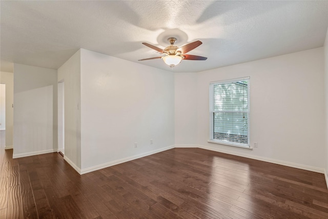 6 Sylvan Forest Dr, The Woodlands, TX 77381 - empty room with wood finished floors, ceiling fan, and a textured ceiling