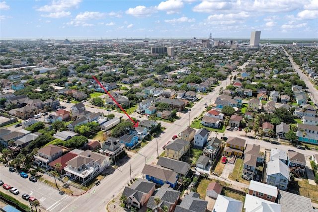 1805 19th St, Galveston, TX 77550 - aerial perspective of suburban area