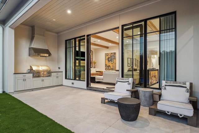 4618 Devon St, Houston, TX 77027 - view of patio / terrace featuring an outdoor kitchen