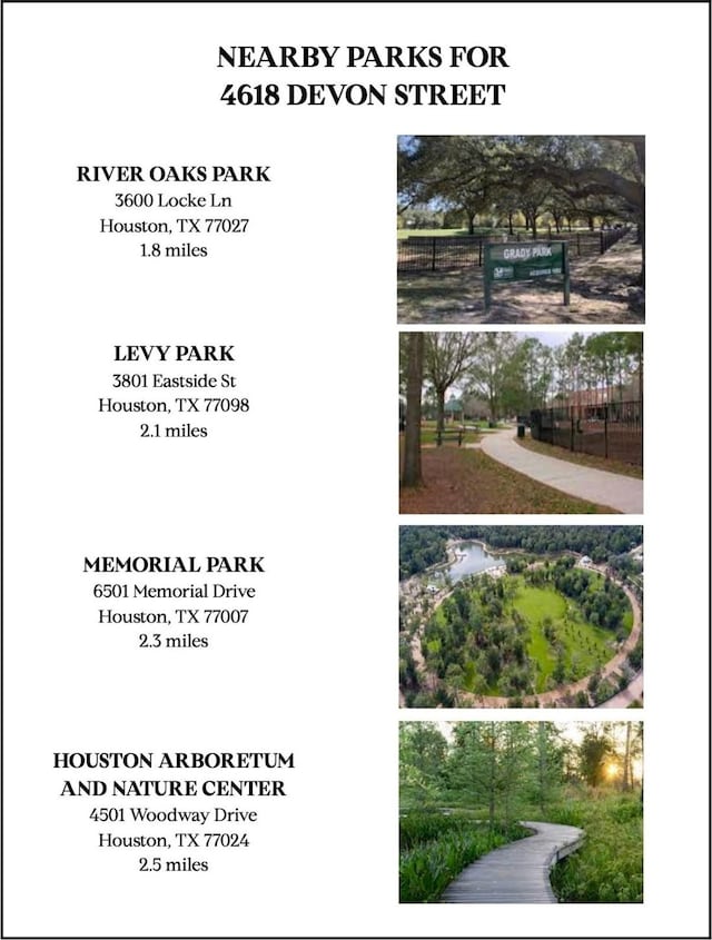 4618 Devon St, Houston, TX 77027 - view of marketing collateral with multiple images