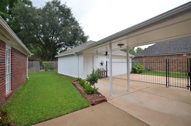 2014 Shadow Forest Dr, Katy, TX 77494 - view of yard with a garage, a patio area, and driveway