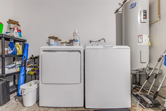 7307 Sunlight Ln, Houston, TX 77095 - laundry area with water heater and washing machine and dryer
