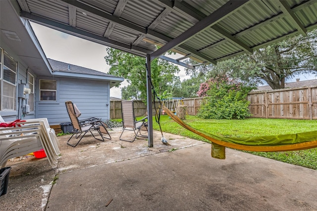 7307 Sunlight Ln, Houston, TX 77095 - fenced backyard with a patio