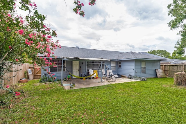 7307 Sunlight Ln, Houston, TX 77095 - rear view of property with a patio and a fenced backyard