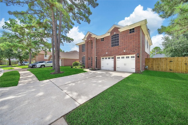 18219 Water Mill Dr, Cypress, TX 77429 - view of front facade with brick siding, concrete driveway, and a garage