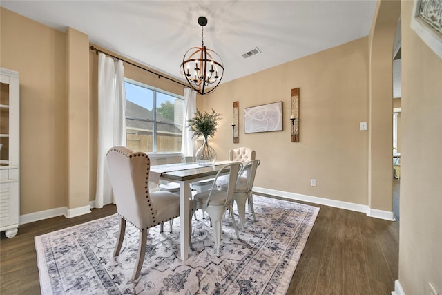 18219 Water Mill Dr, Cypress, TX 77429 - dining space with a chandelier and wood finished floors