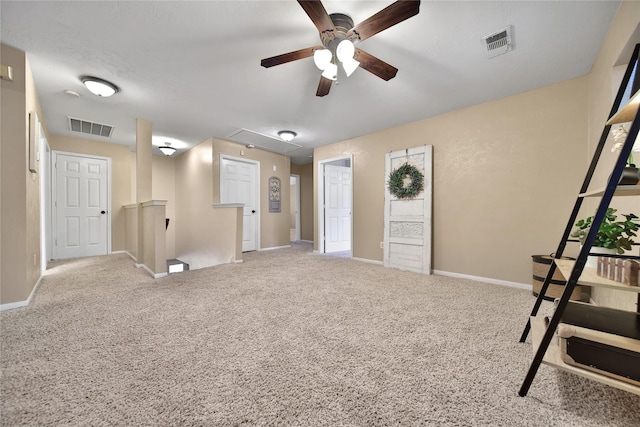 18219 Water Mill Dr, Cypress, TX 77429 - unfurnished room featuring attic access, ceiling fan, and carpet flooring