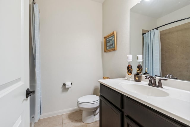 21015 Echo Manor Dr, Hockley, TX 77447 - full bath featuring vanity, tile patterned flooring, and a shower with curtain