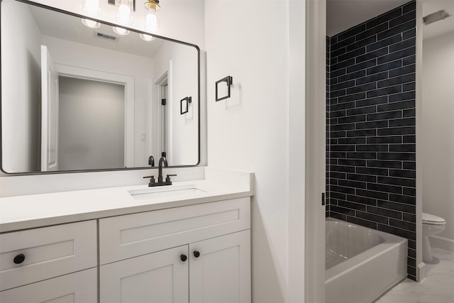 882 Prosper St, Houston, TX 77088 - bathroom with vanity, marble finish flooring, and shower / washtub combination