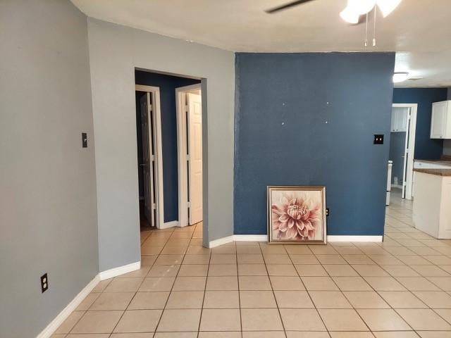 380 Rae Ann Blvd, Livingston, TX 77351 - unfurnished room featuring a ceiling fan and light tile patterned floors