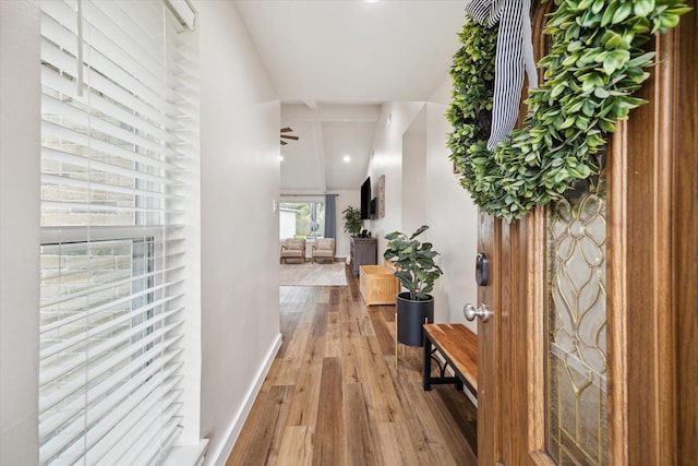 16217 Singapore Ln, Jersey Village, TX 77040 - corridor featuring wood finished floors and baseboards