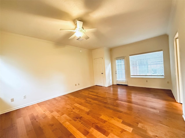 2147 Heather Green Dr, Houston, TX 77062 - unfurnished room with ceiling fan and wood finished floors