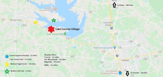 16725 Stonefield, Montgomery, TX 77316 - map of property with streets / nearby areas
