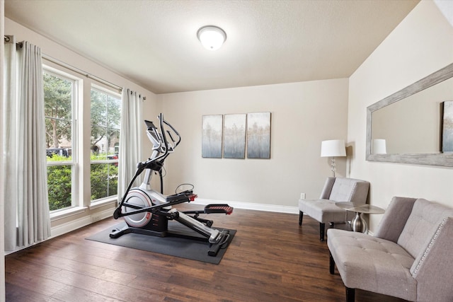 28842 Thornbird Ct, Katy, TX 77494 - exercise area with dark wood finished floors