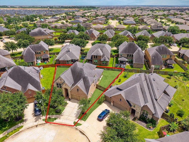 28842 Thornbird Ct, Katy, TX 77494 - aerial perspective of suburban area with property parcel outlined