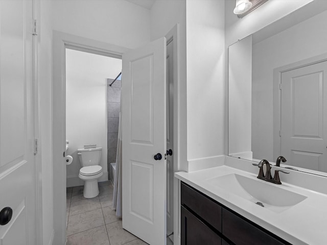 10515 Trinity Springs Dr, Cypress, TX 77433 - full bath with vanity, shower / bath combination, and tile patterned floors