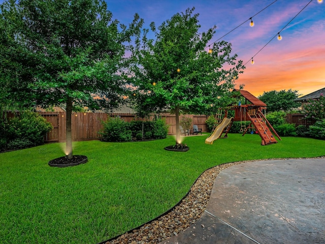 10515 Trinity Springs Dr, Cypress, TX 77433 - fenced backyard featuring a playground