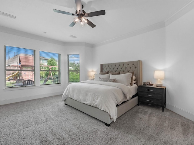 10515 Trinity Springs Dr, Cypress, TX 77433 - carpeted bedroom featuring baseboards and a ceiling fan