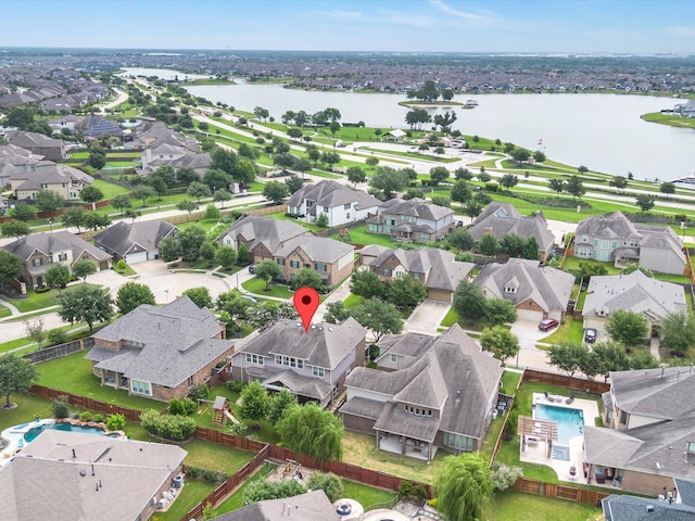 10515 Trinity Springs Dr, Cypress, TX 77433 - aerial perspective of suburban area featuring a nearby body of water