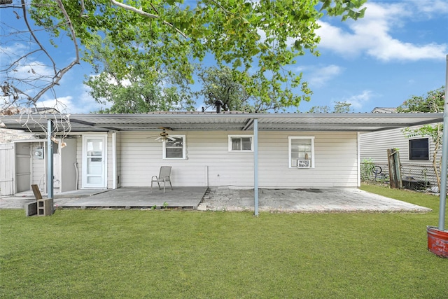 12434 Kathryn St, Houston, TX 77015 - back of house with a ceiling fan and a patio