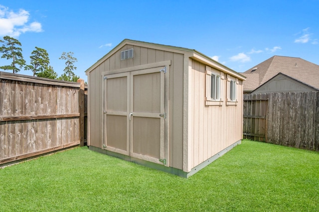 31870 Forest Park Trl, Conroe, TX 77385 - view of shed with a fenced backyard