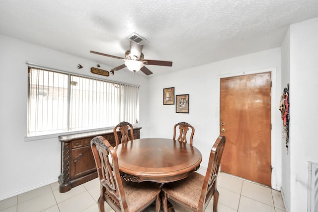 13411 Natasha Ln, Houston, TX 77015 - dining space featuring ceiling fan and light tile patterned flooring