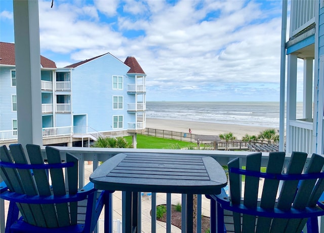 10811 San Luis Pass Rd Unit 1213, Galveston, TX 77554 - balcony with view of water and beach