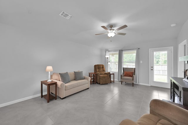 18529 Meadow Point Ln, Montgomery, TX 77316 - living area with ceiling fan and light tile patterned floors